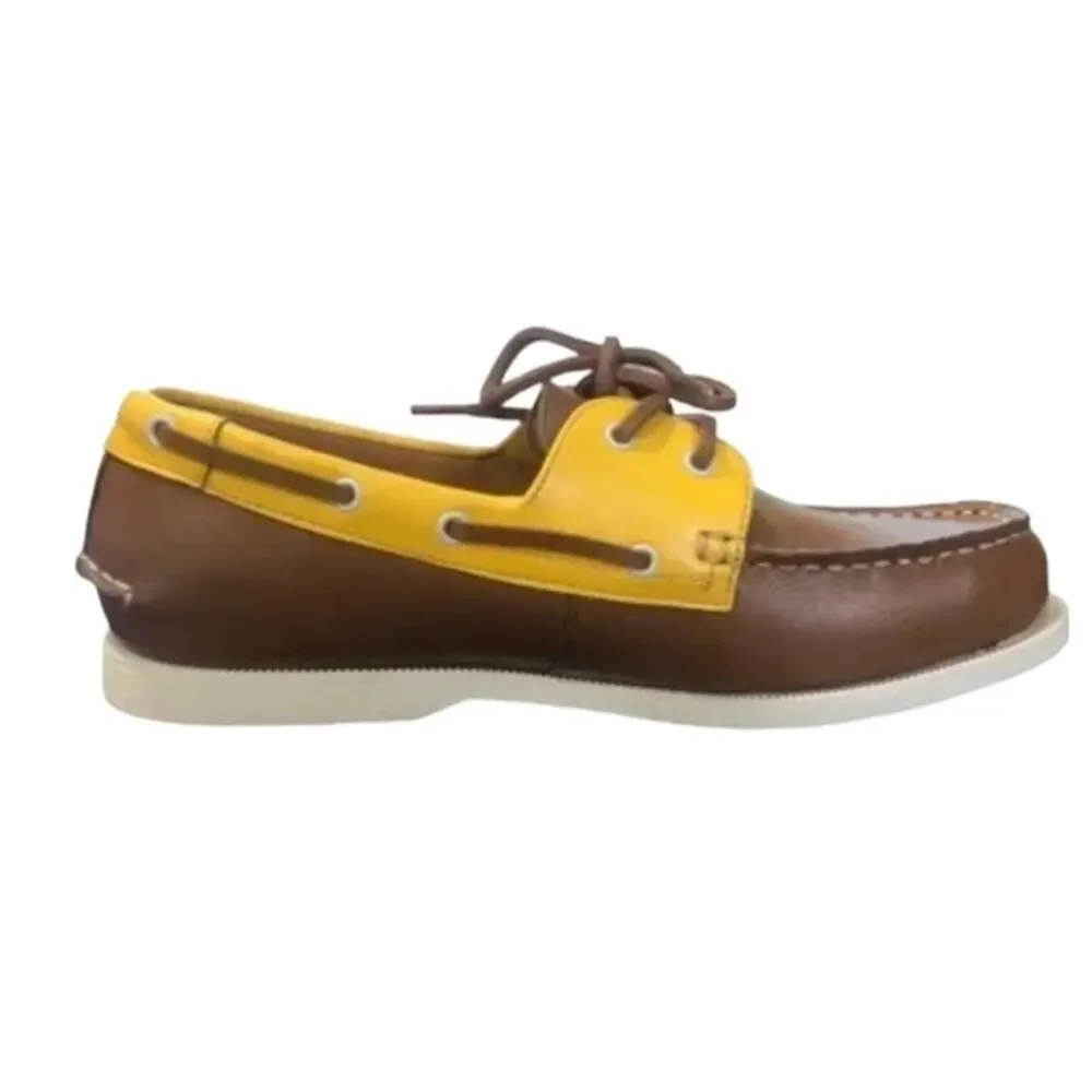 Club Room Men's Boat Loafer Shoes Tan Yellow Size 10 1/2